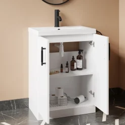Erin Matt Black Shower Bath Suite with 1700mm L Shaped Bath & Rimless Toilet