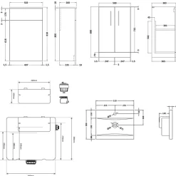 Erin 1000mm 2 Door Combination Basin & Toilet Unit