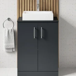 Erin 600mm Floorstanding 2 Door Vanity Unit & Countertop