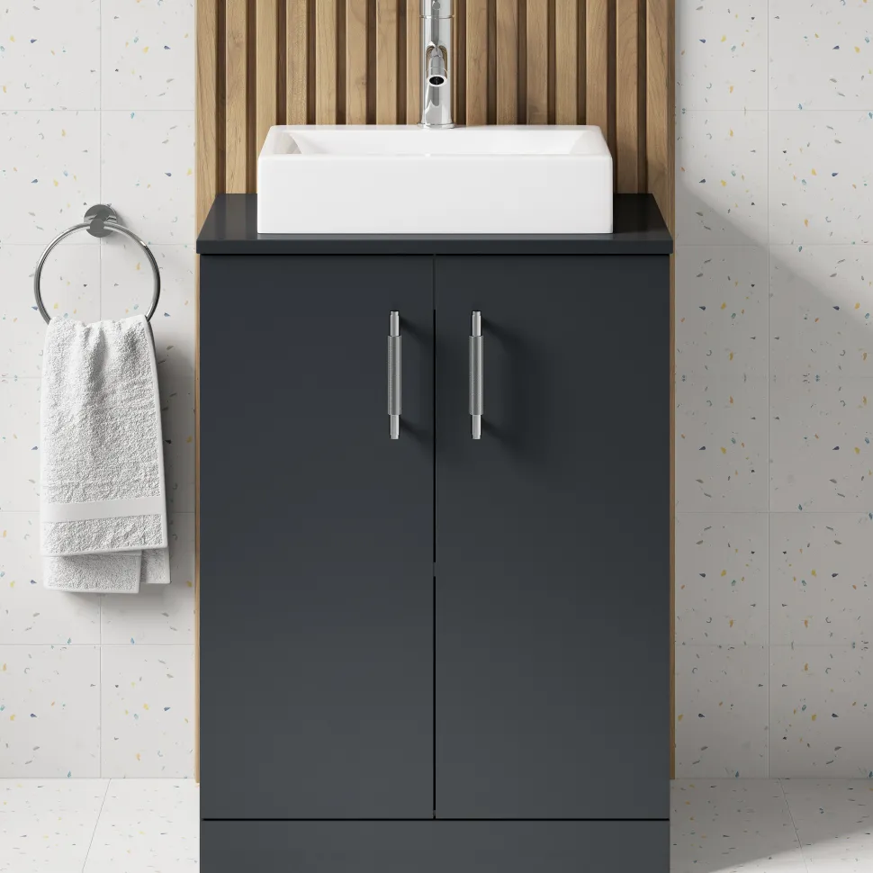 Erin 600mm Floorstanding 2 Door Vanity Unit & Countertop