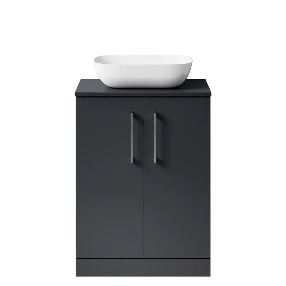 Erin 600mm Floorstanding 2 Door Vanity Unit & Countertop