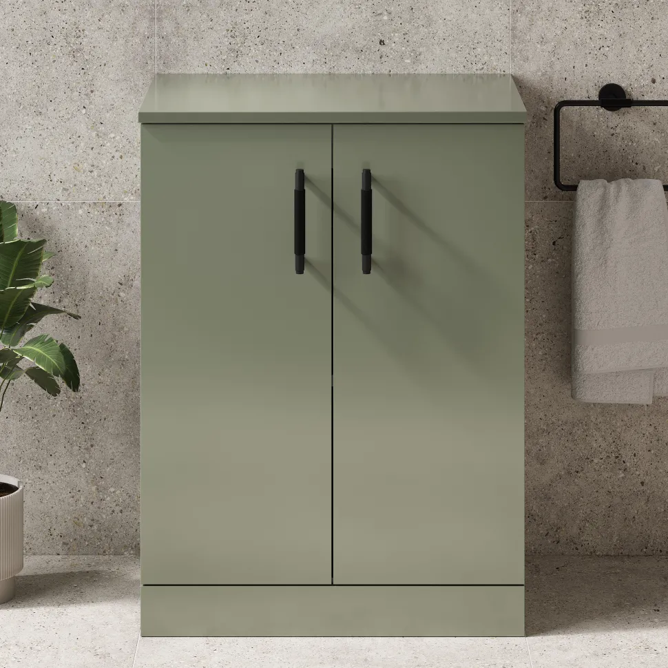 Erin 600mm Floorstanding 2 Door Vanity Unit & Countertop