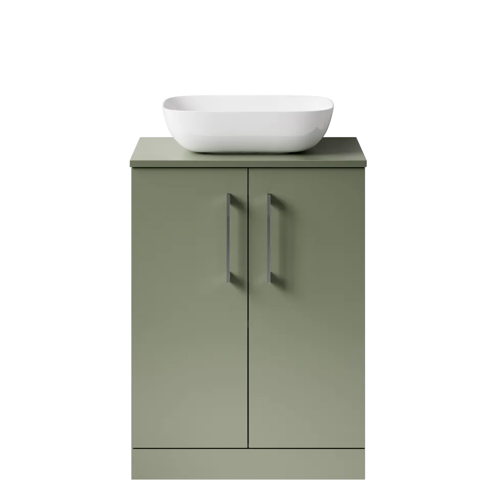 Erin 600mm Floorstanding 2 Door Vanity Unit & Countertop