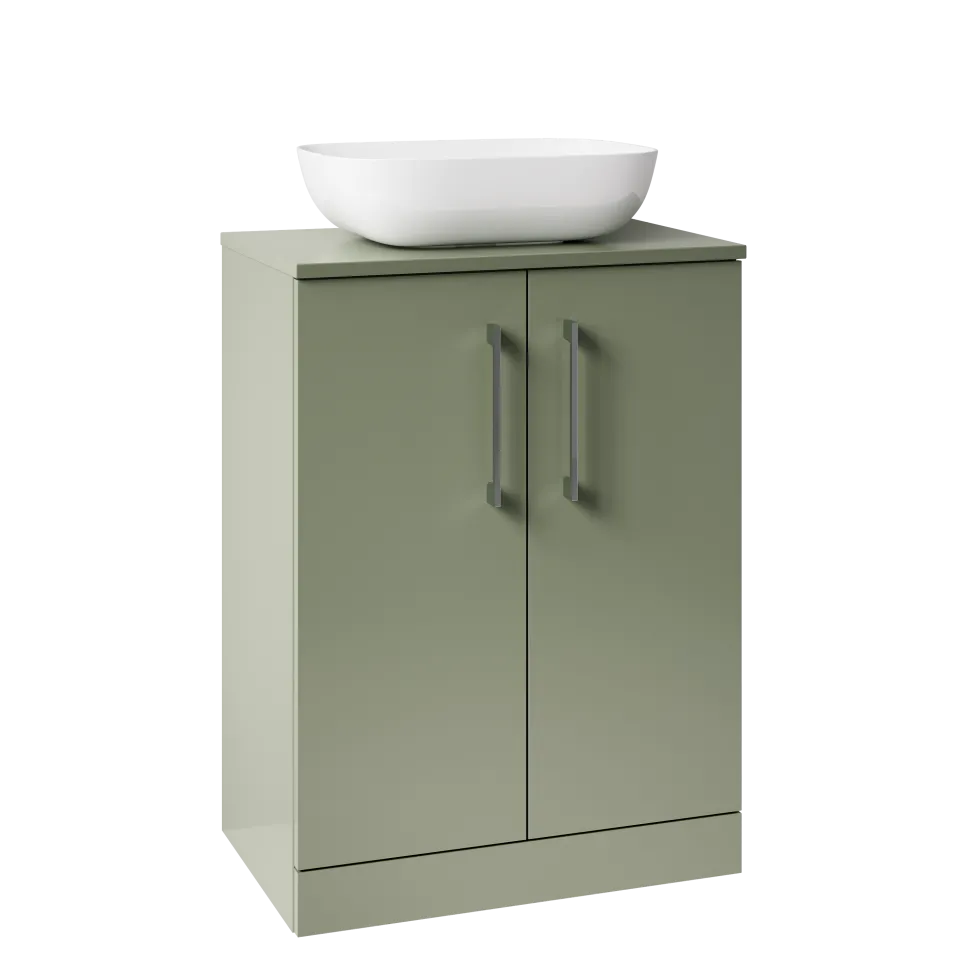 Erin 600mm Floorstanding 2 Door Vanity Unit & Countertop