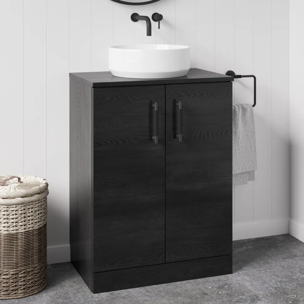 Erin 600mm Floorstanding 2 Door Vanity Unit & Countertop