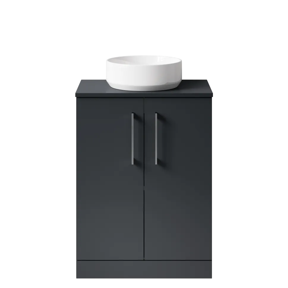 Erin 600mm Floorstanding 2 Door Vanity Unit & Countertop