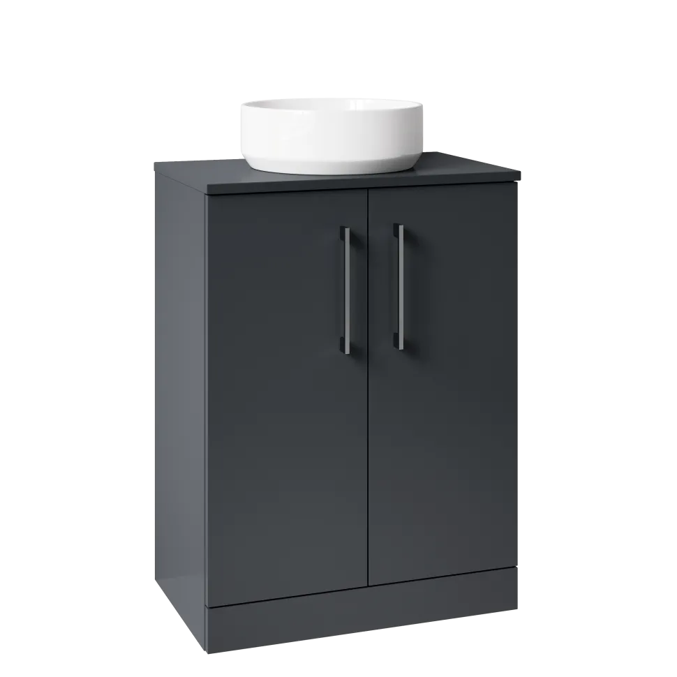 Erin 600mm Floorstanding 2 Door Vanity Unit & Countertop