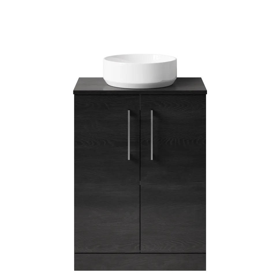 Erin 600mm Floorstanding 2 Door Vanity Unit & Countertop