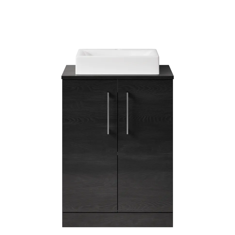 Erin 600mm Floorstanding 2 Door Vanity Unit & Countertop