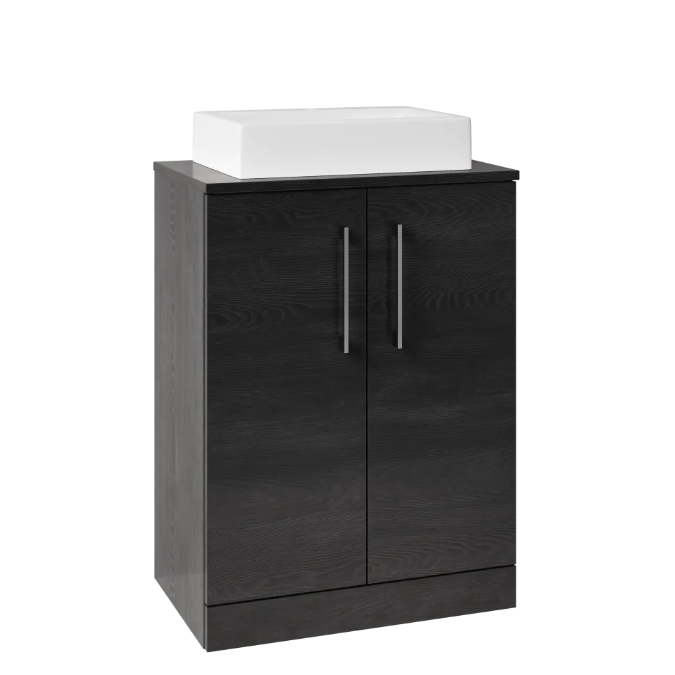 Erin 600mm Floorstanding 2 Door Vanity Unit & Countertop