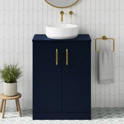 Erin 600mm Floorstanding 2 Door Vanity Unit & Countertop