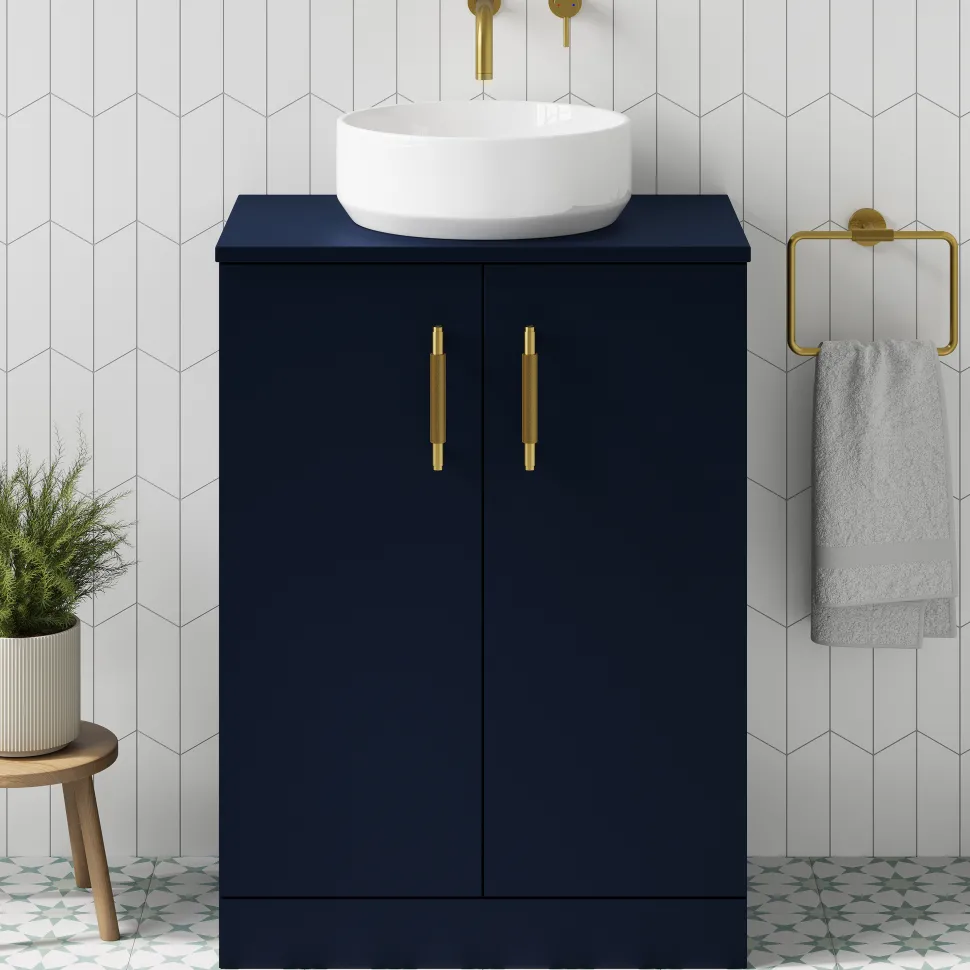 Erin 600mm Floorstanding 2 Door Vanity Unit & Countertop