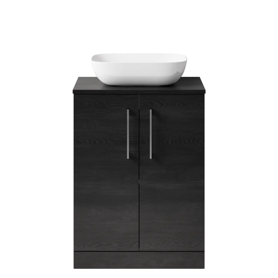 Erin 600mm Floorstanding 2 Door Vanity Unit & Countertop