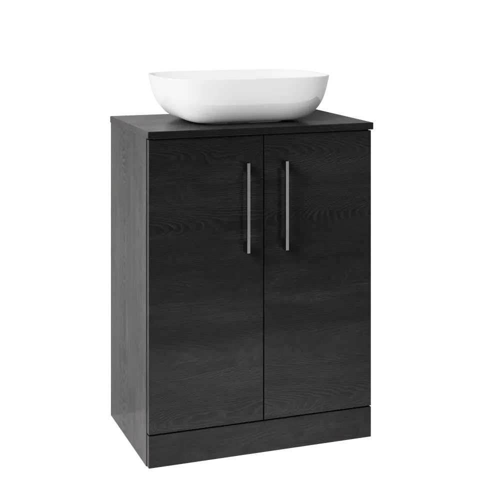 Erin 600mm Floorstanding 2 Door Vanity Unit & Countertop