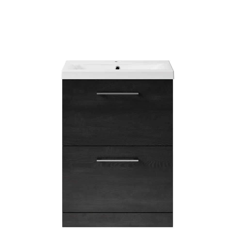 Erin 600mm Floorstanding 2 Drawer Vanity Unit & Basin