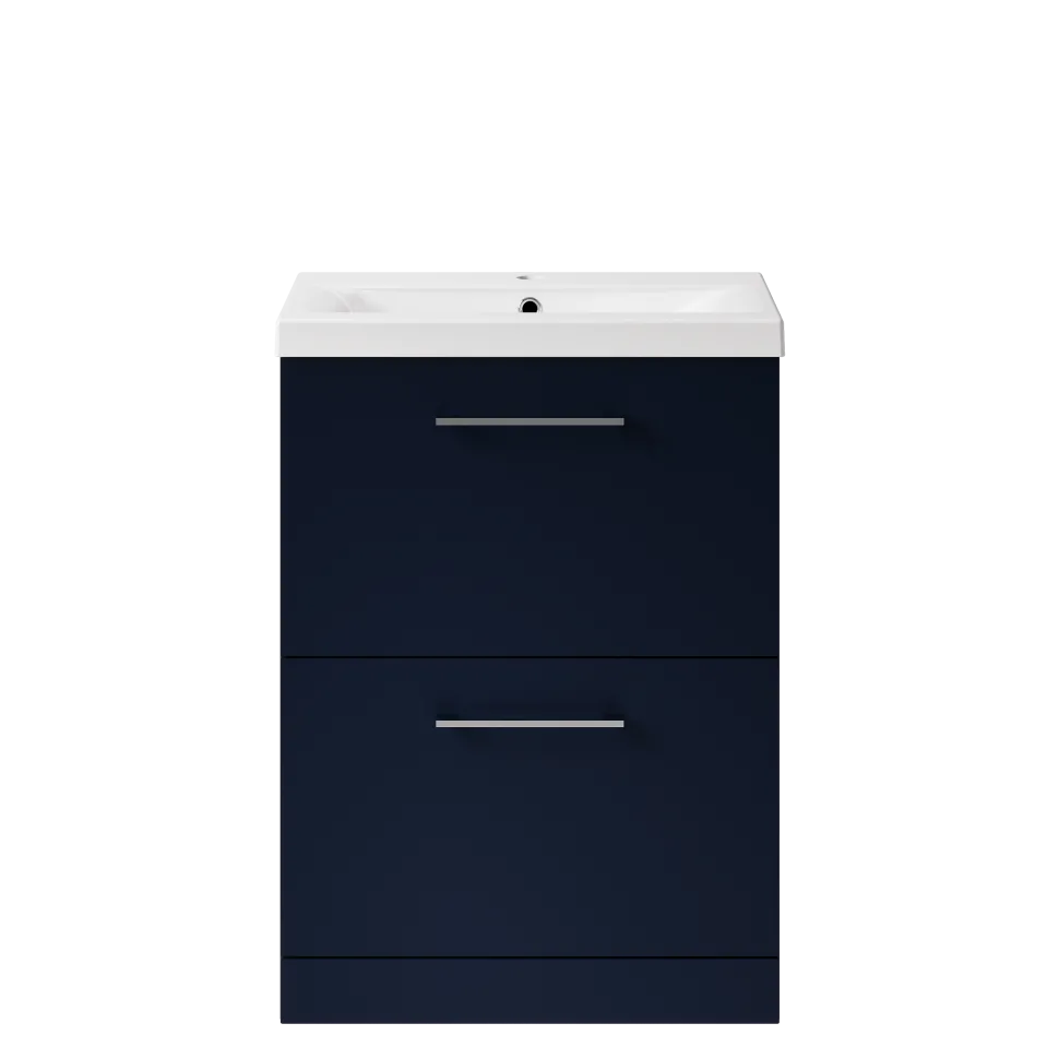Erin 600mm Floorstanding 2 Drawer Vanity Unit & Basin