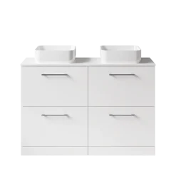Erin 1200mm Floorstanding 4 Drawer Vanity Unit & Double Countertop