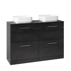 Erin 1200mm Floorstanding 4 Drawer Vanity Unit & Double Countertop