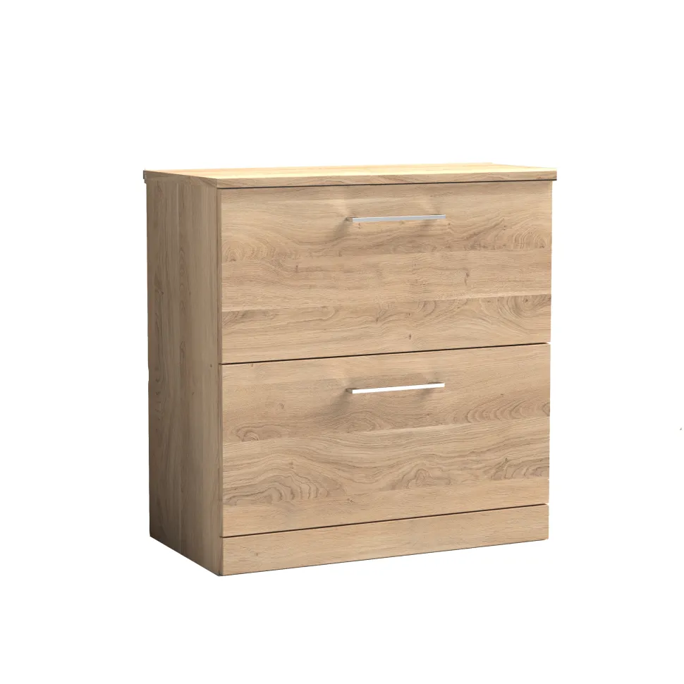 Erin 800mm Floorstanding 2 Drawer Vanity Unit & Countertop