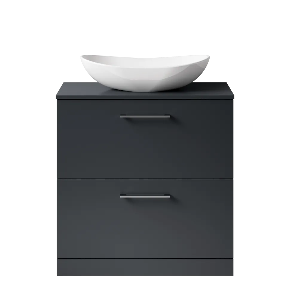 Erin 800mm Floorstanding 2 Drawer Vanity Unit & Countertop