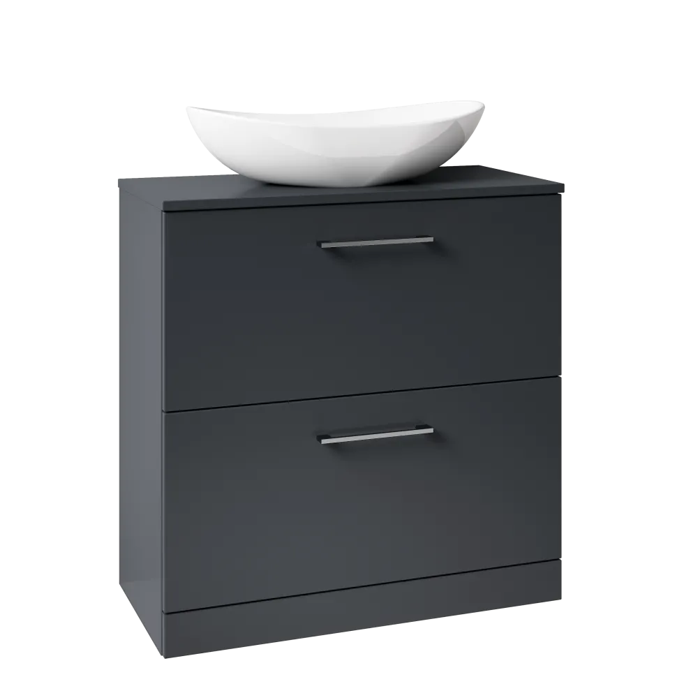 Erin 800mm Floorstanding 2 Drawer Vanity Unit & Countertop