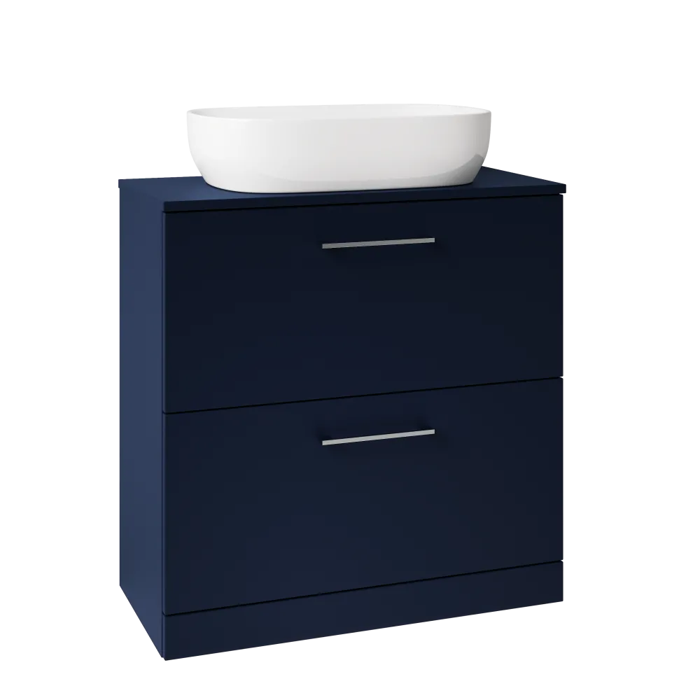 Erin 800mm Floorstanding 2 Drawer Vanity Unit & Countertop