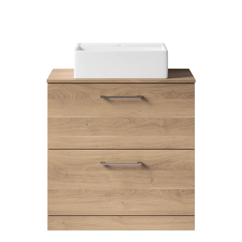 Erin 800mm Floorstanding 2 Drawer Vanity Unit & Countertop