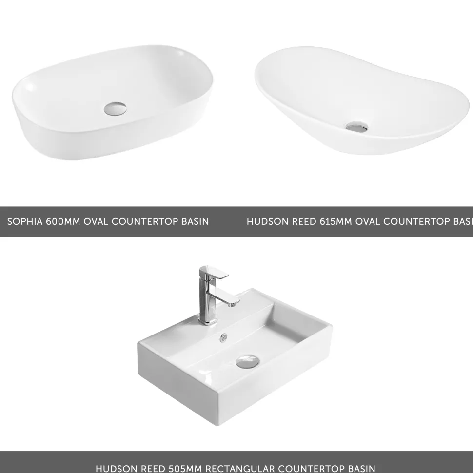 Erin 800mm Floorstanding 2 Drawer Vanity Unit & Countertop