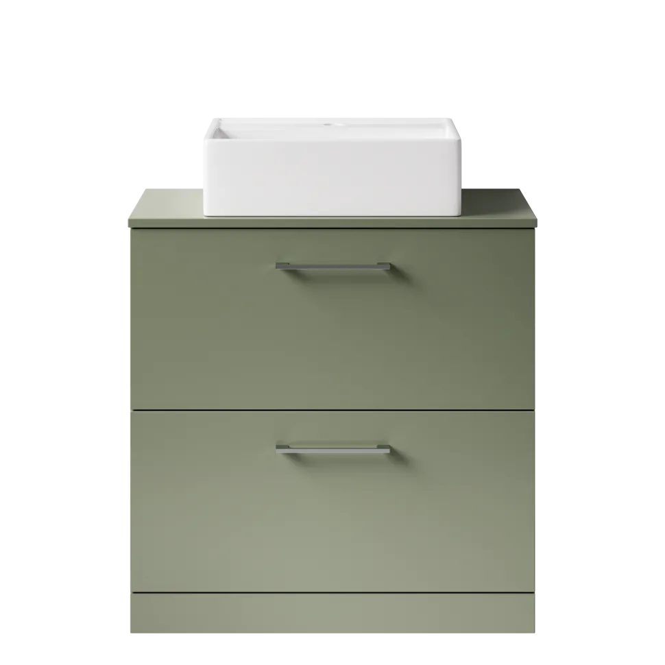 Erin 800mm Floorstanding 2 Drawer Vanity Unit & Countertop