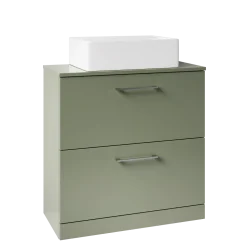 Erin 800mm Floorstanding 2 Drawer Vanity Unit & Countertop