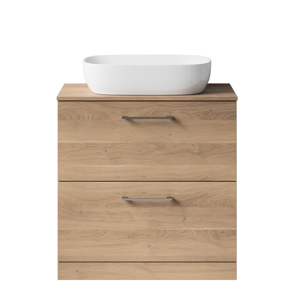 Erin 800mm Floorstanding 2 Drawer Vanity Unit & Countertop
