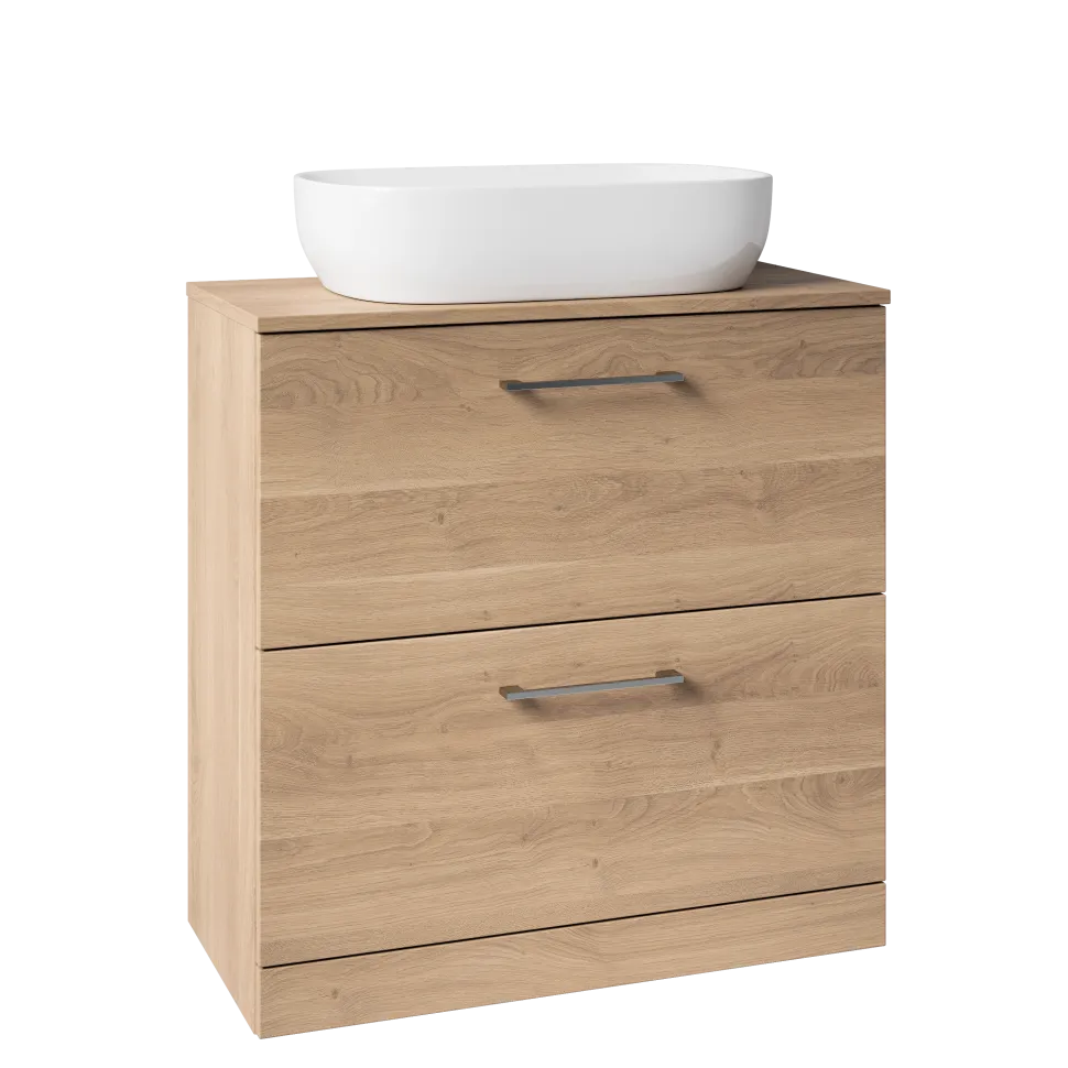 Erin 800mm Floorstanding 2 Drawer Vanity Unit & Countertop