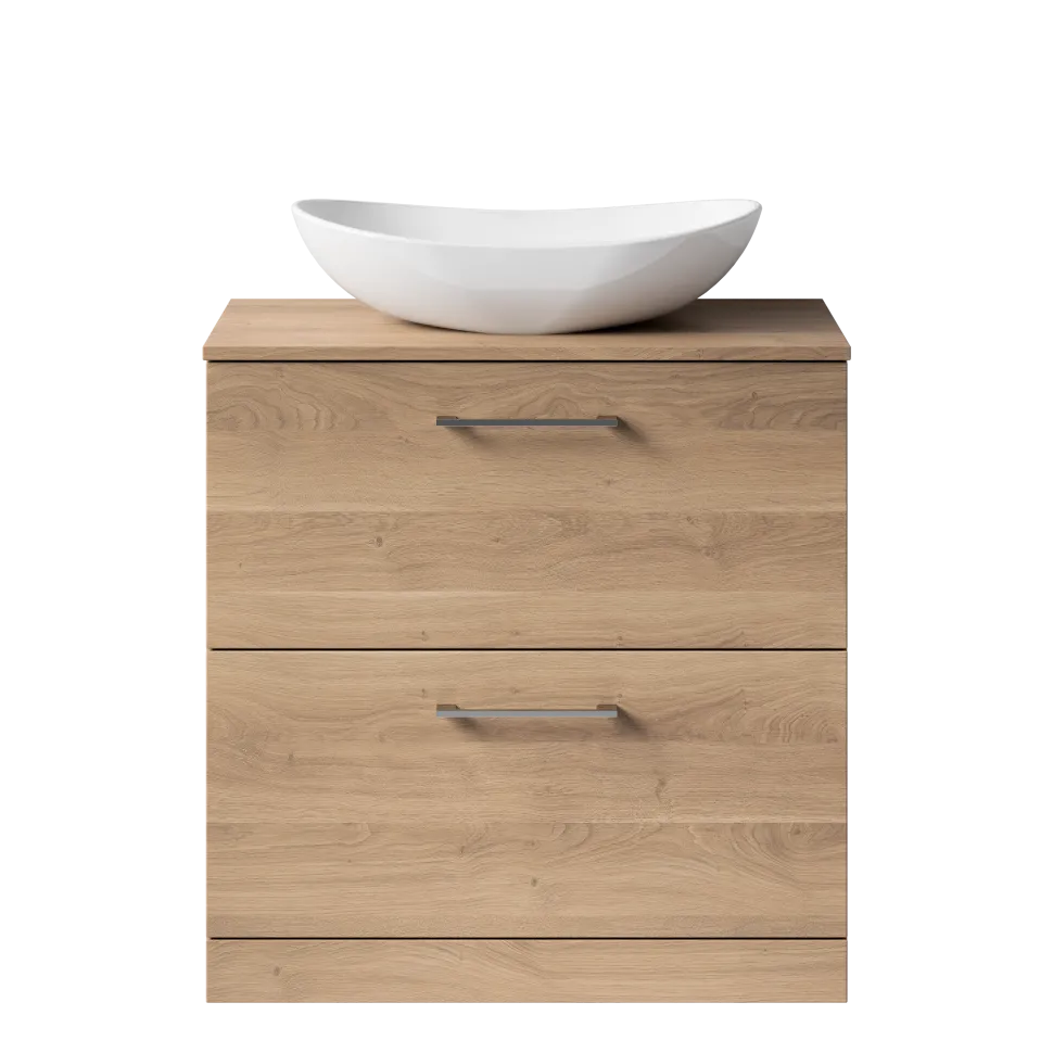 Erin 800mm Floorstanding 2 Drawer Vanity Unit & Countertop