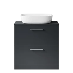 Erin 800mm Floorstanding 2 Drawer Vanity Unit & Countertop