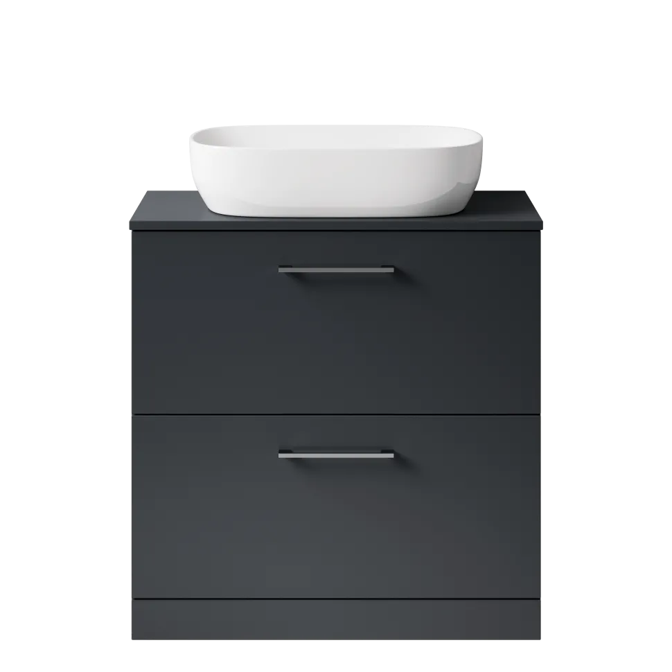 Erin 800mm Floorstanding 2 Drawer Vanity Unit & Countertop