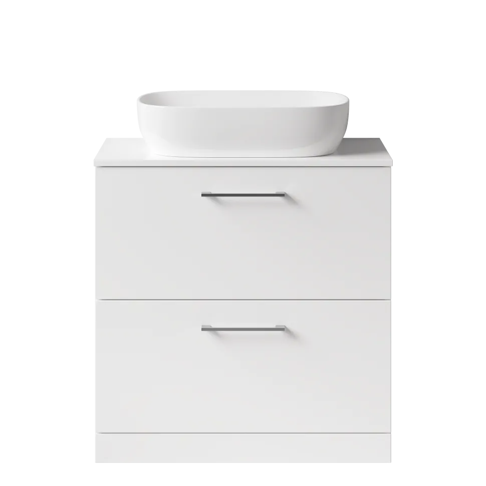 Erin 800mm Floorstanding 2 Drawer Vanity Unit & Countertop
