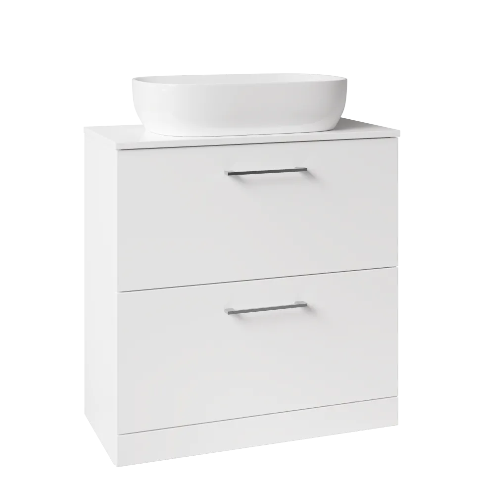 Erin 800mm Floorstanding 2 Drawer Vanity Unit & Countertop
