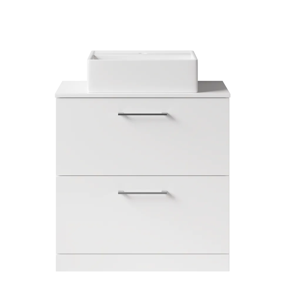 Erin 800mm Floorstanding 2 Drawer Vanity Unit & Countertop