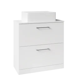 Erin 800mm Floorstanding 2 Drawer Vanity Unit & Countertop