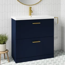 Erin 800mm Floorstanding 2 Drawer Vanity Unit & Basin
