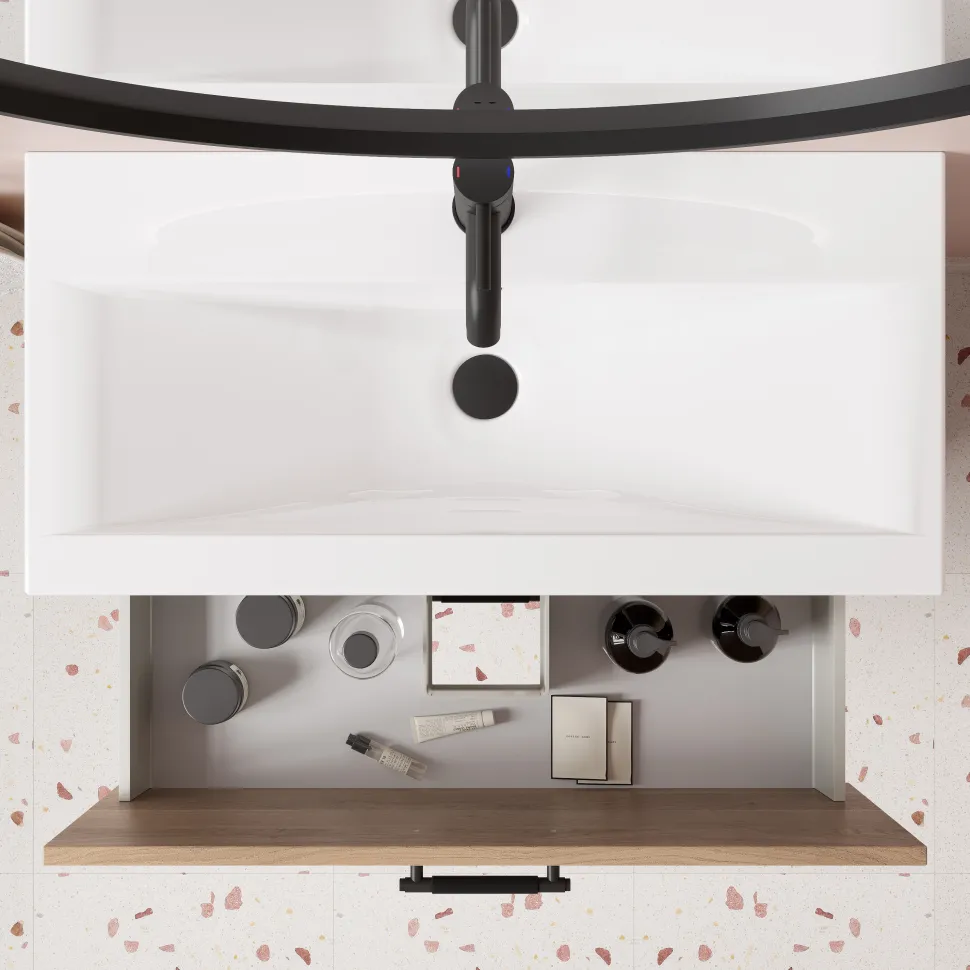 Erin 800mm Floorstanding 2 Drawer Vanity Unit & Basin