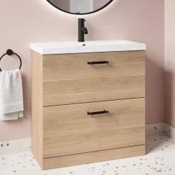 Erin 800mm Floorstanding 2 Drawer Vanity Unit & Basin
