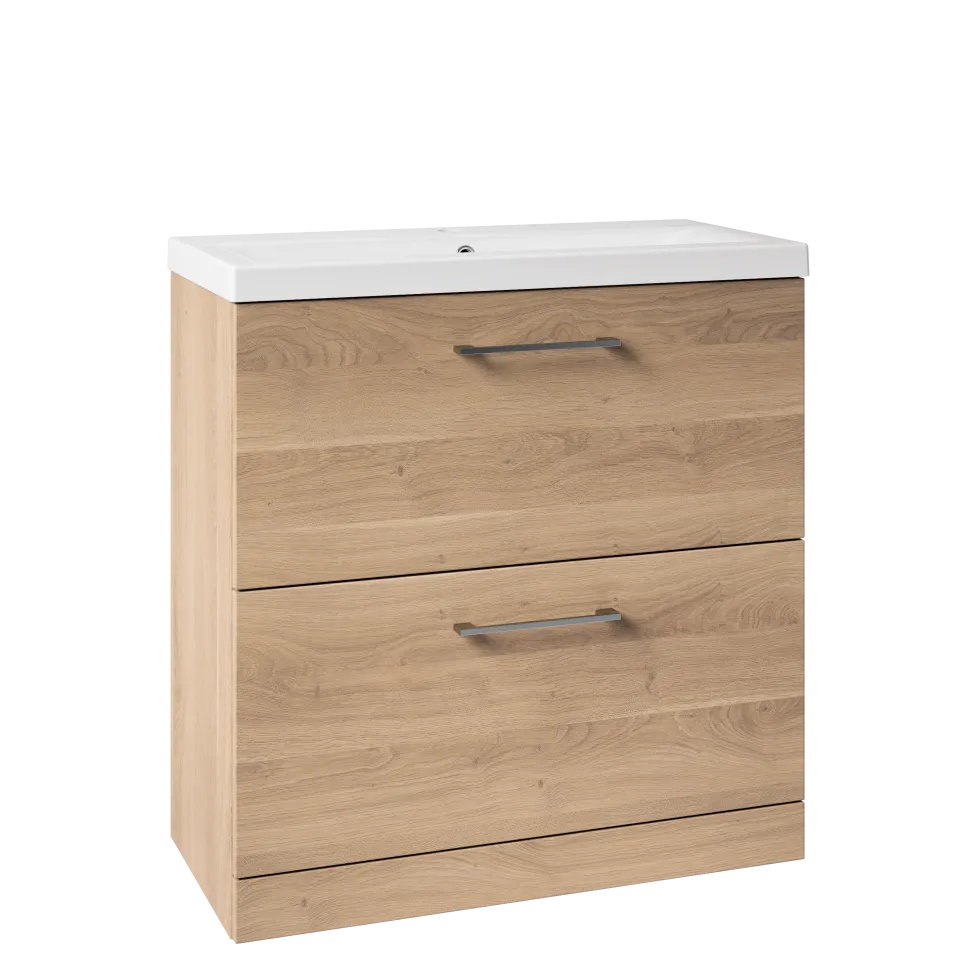 Erin 800mm Floorstanding 2 Drawer Vanity Unit & Basin