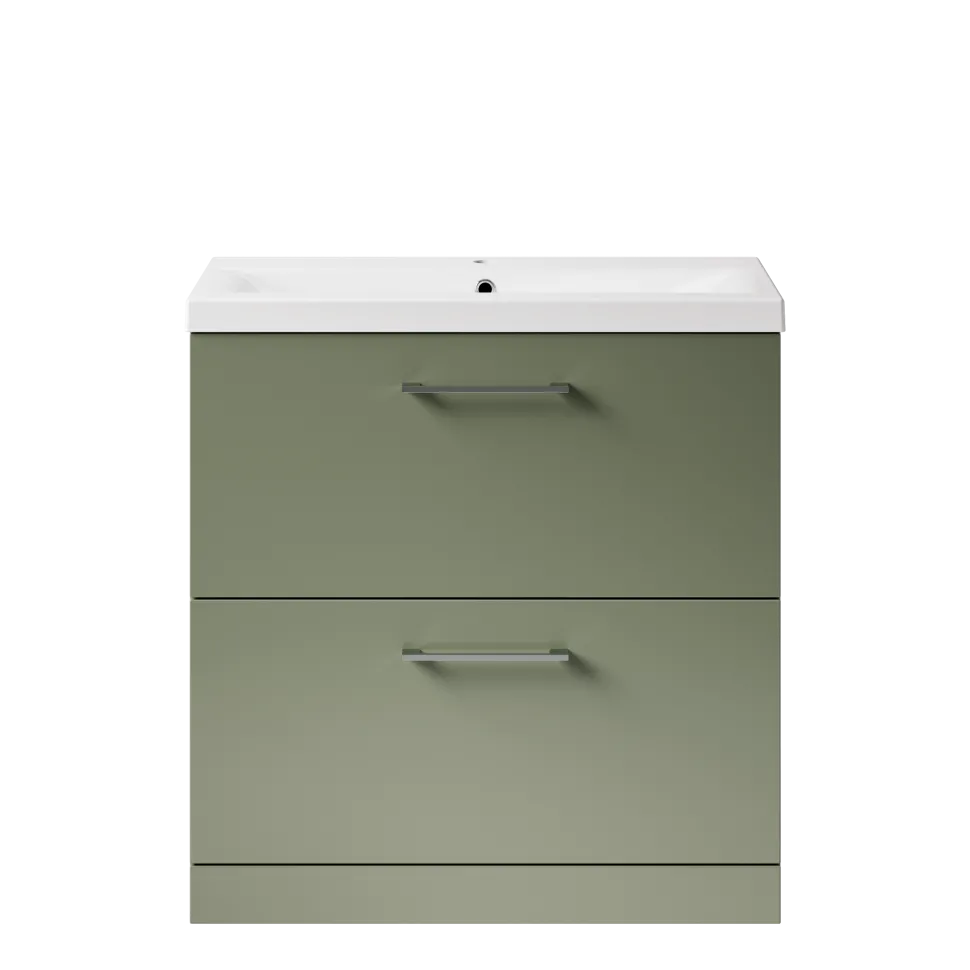 Erin 800mm Floorstanding 2 Drawer Vanity Unit & Basin