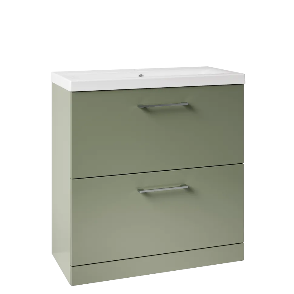 Erin 800mm Floorstanding 2 Drawer Vanity Unit & Basin
