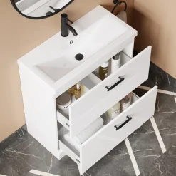 Erin 800mm Floorstanding 2 Drawer Vanity Unit & Basin