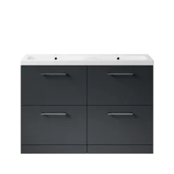 Erin 1200mm Floorstanding 4 Drawer Vanity Unit & Double Basin