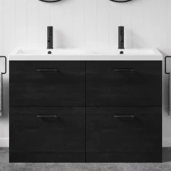 Erin 1200mm Floorstanding 4 Drawer Vanity Unit & Double Basin