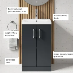 Erin 500mm Floorstanding Vanity Unit & Basin