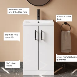 Erin 500mm Floorstanding Vanity Unit & Basin